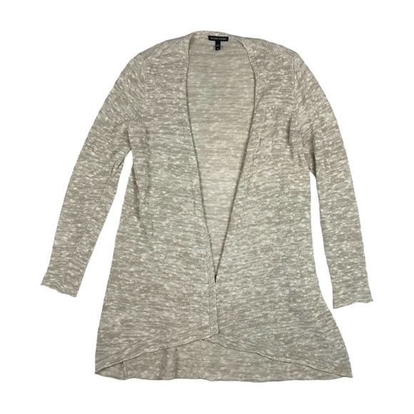 Eileen Fisher Womens Size S Open Front Slub Knit Cardigan Organic Linen Cotton - Picture 1 of 9